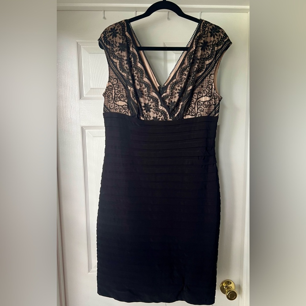 Dressbarn Collection Beige and Black Dress